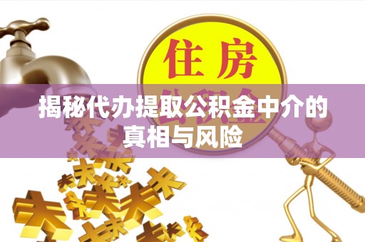 南港揭秘代办提取公积金中介的真相与风险