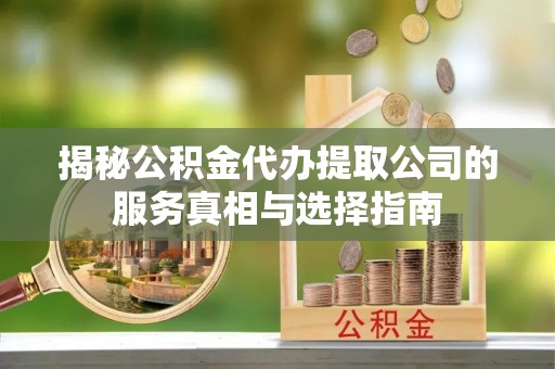 南港揭秘公积金代办提取公司的服务真相与选择指南