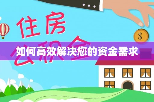 南港如何高效解决您的资金需求